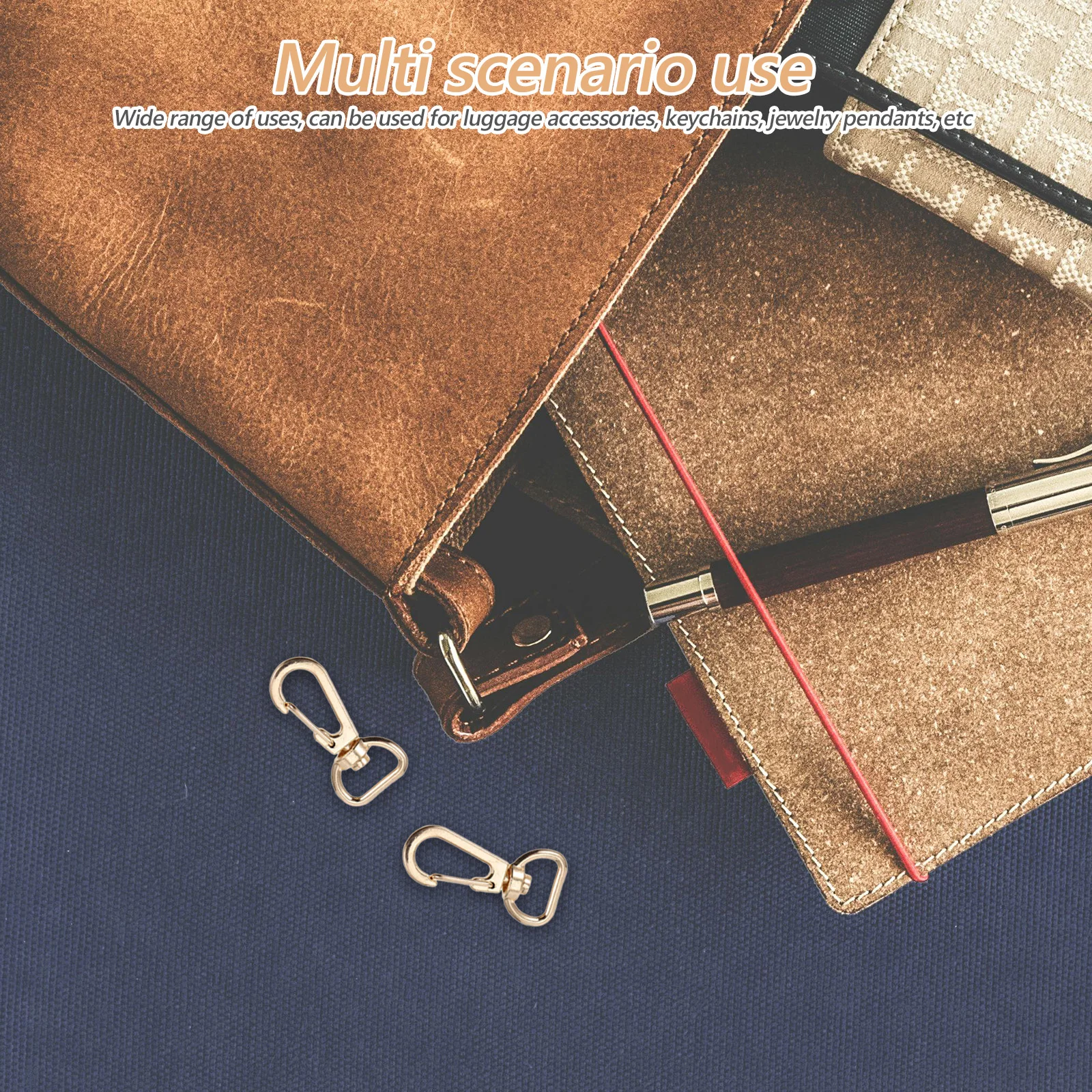 

20Pcs Durable Golden Dog Clip Hooks Alloy Buckles Bag Accessories Jewelry Pendants Travel Luggage Clasp Key Ring Clasp