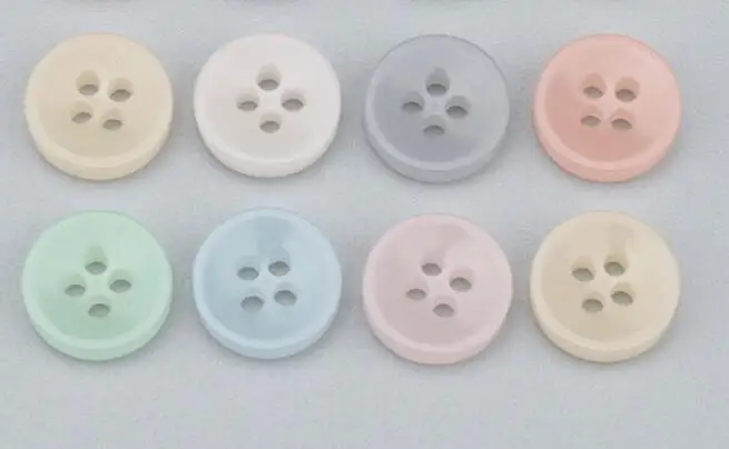 20pcs/lotSize:11mm Colored Resin Button Four eye Button Women's and children's clothing decoration Sewing Accessories (SSA-3782)