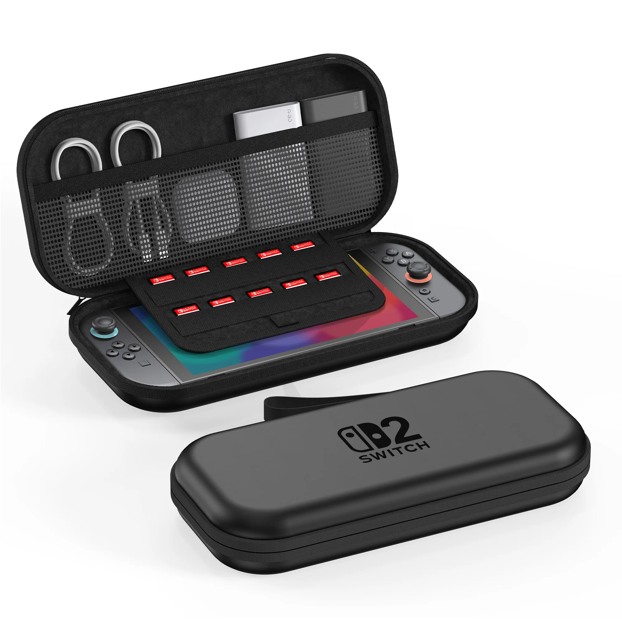 Étui de transport pour Nintendo Switch 2 2025, Version Mini, étui de voyage avec 10 emplacements pour cartouches de jeu, sac de protection Portable