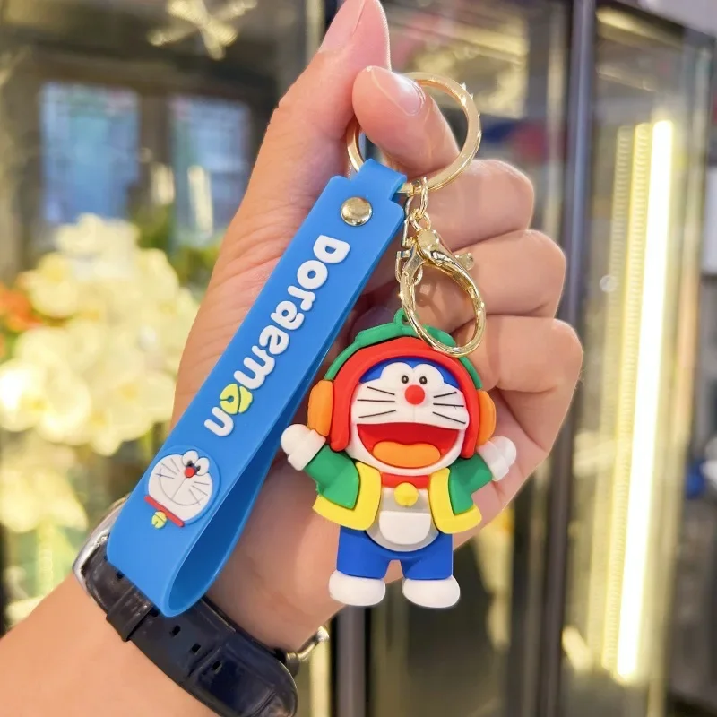 Doraemon Cute Doll Pendant Anime Figures Tinker Bell Cat Robot Cat Kawaii Fashion Keychain Bag Keyring Pendant Birthday Gifts