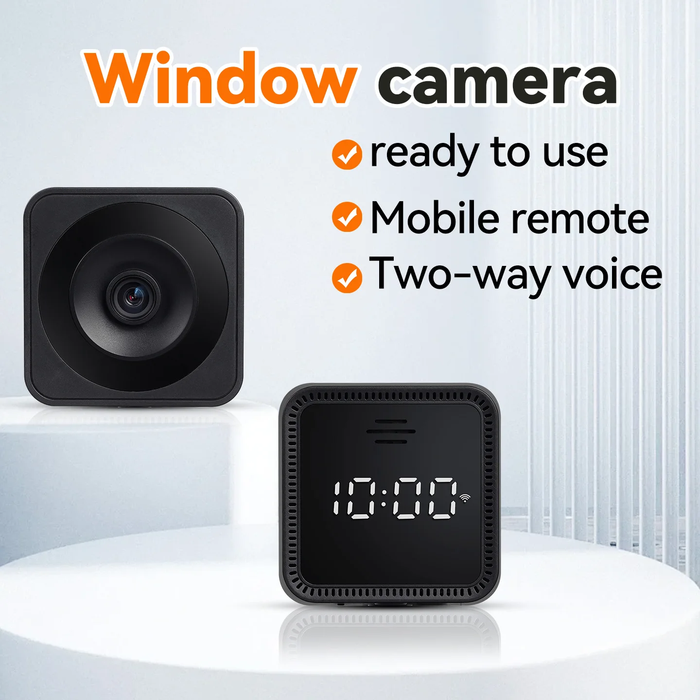 5MP Tuya Window Camera 5G WiFi Indoor Home Security Camera Color Night Vision Motion Detection 24/7 Recording Glass Surveillance