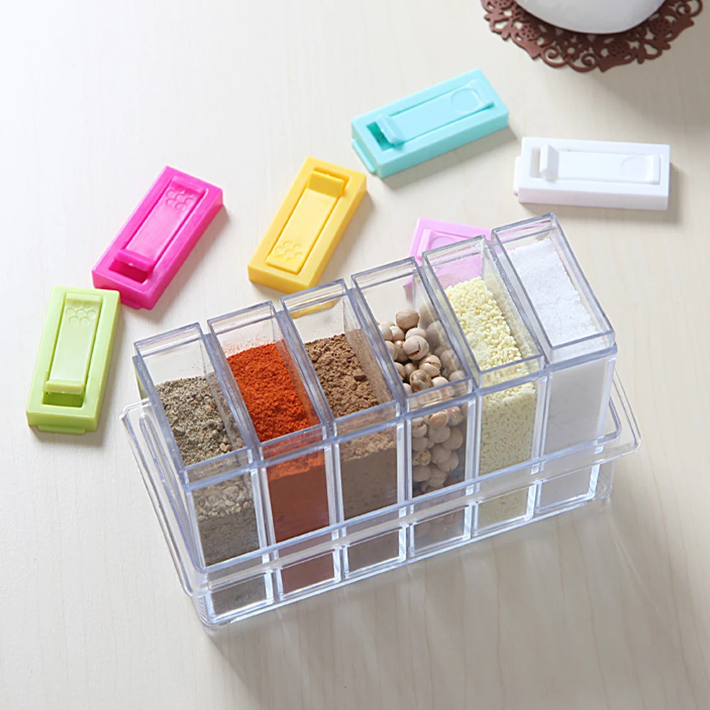 6 Pezzi Bottiglie di Spezie Trasparenti Bocca Spessa e Sottile Contenitori per Condimenti A Tenuta Forniture da Cucina Spolverino per Condimenti