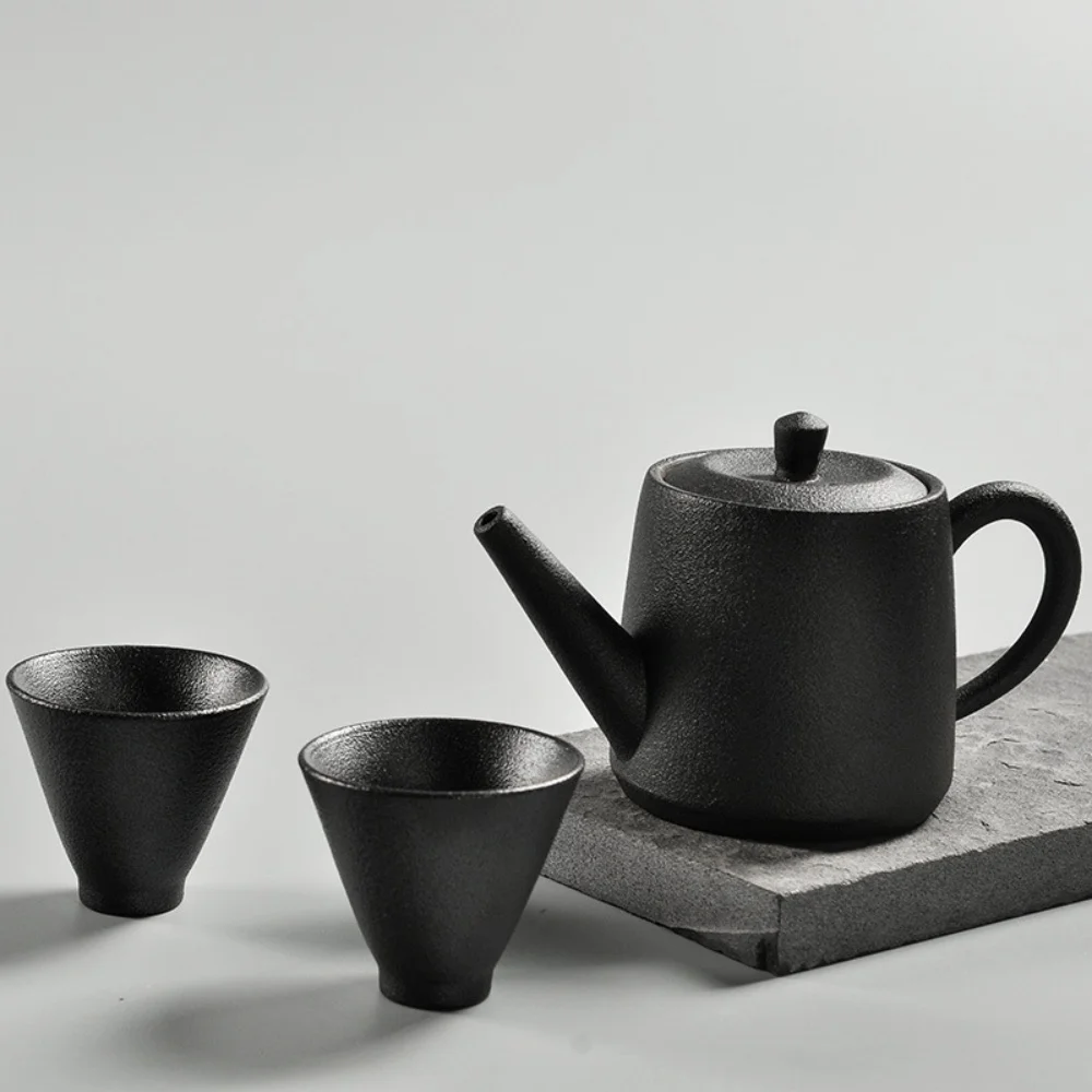 

Ceramic Teapot 2 Tea Cups Set Japanese Style Teaware Tea Kettle Pot