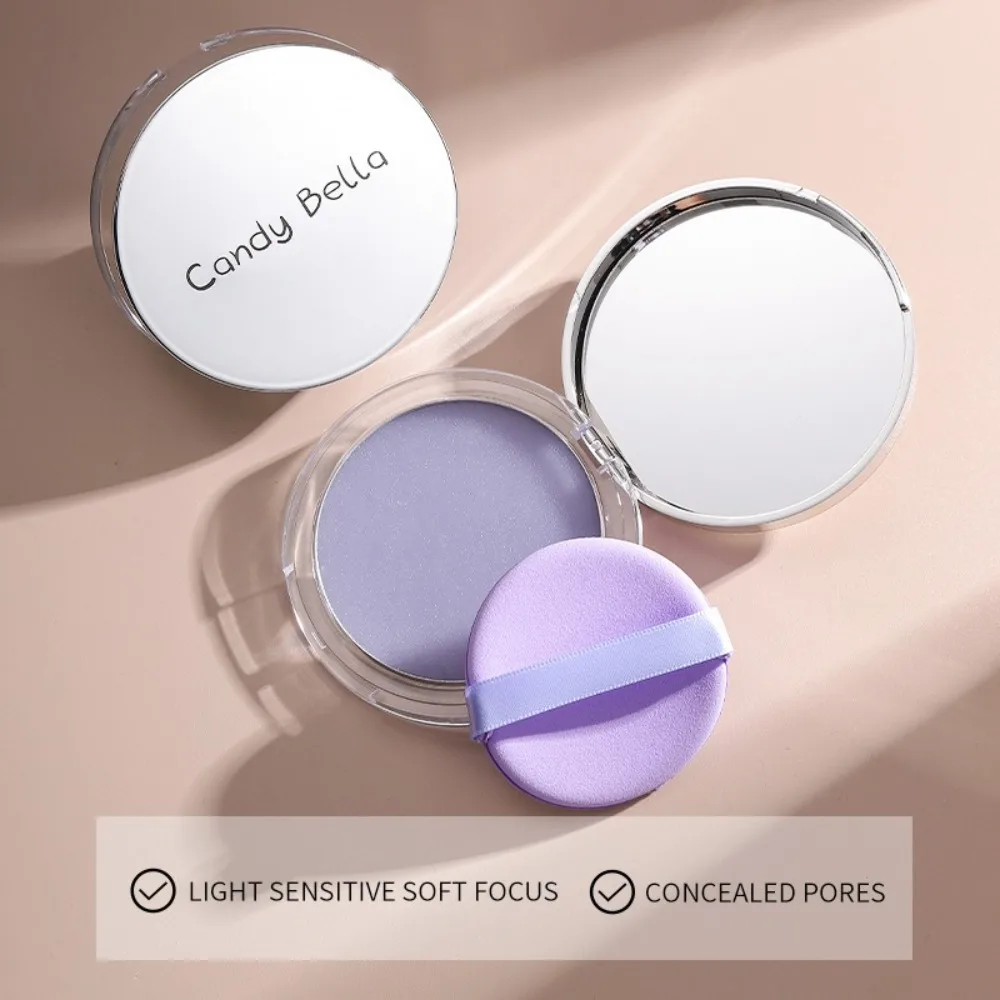Candy Bella violeta crema para polvo de larga duración, polvo de contorno con control de aceite, cobertura completa, base compacta mate