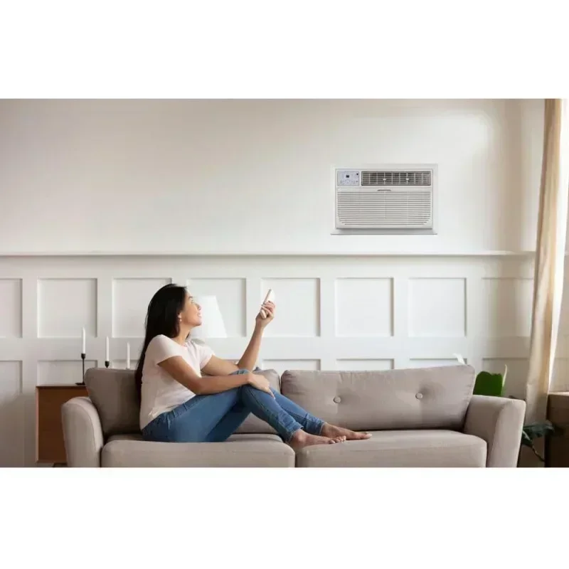 230V wall mounted air conditioner & dehumidifier with remote control-quiet Wall AC unit for bedroom, B