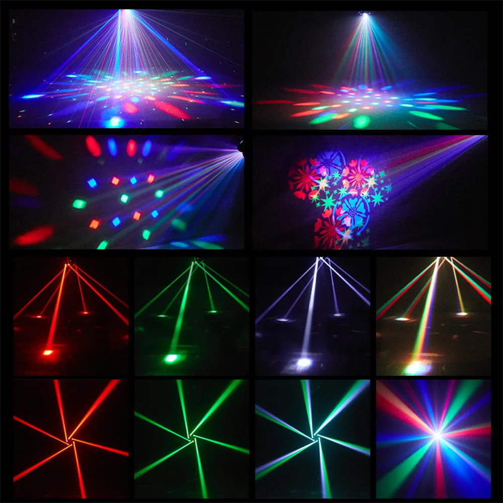 150W DJ Testa mobile Luce da discoteca Telecomando Luci da discoteca rotanti DMX512 Fascio LED Strobe Effetto scenico per eventi bar feste