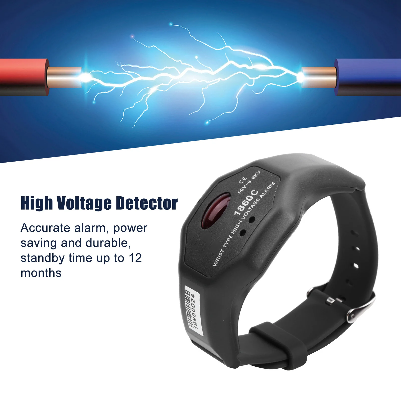 1KV-500KV High Voltage Detector Wrist-Mounted High Voltage Alarm With Sound And Light For Power Maintenance