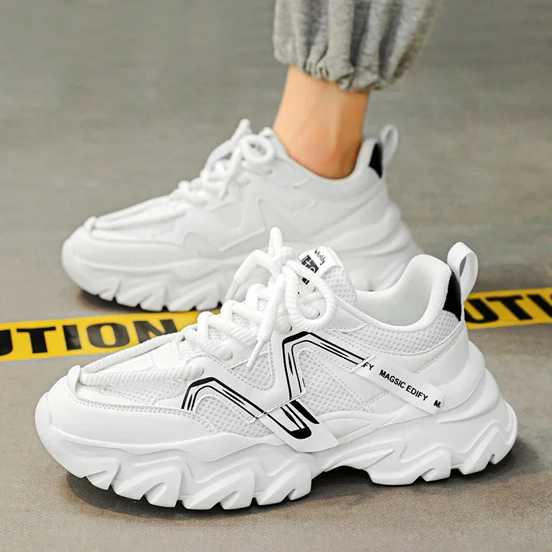 

Men's Sneakers 2025 New Classic High Help Thick Bottom Workwear Casual Shoes for Youth Outdoor Lightweight Sports Running Shoes