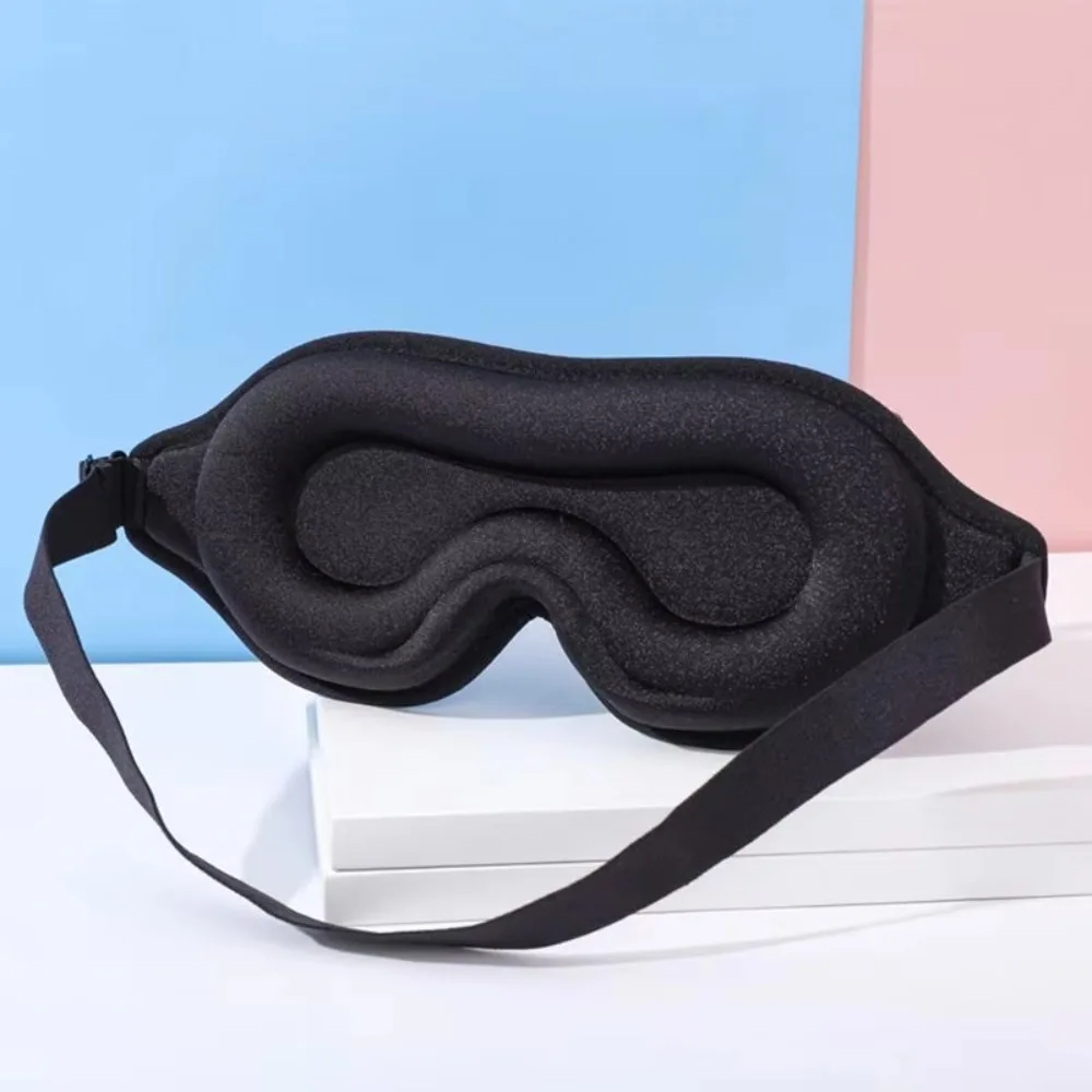 Maschera per dormire 3D traspirante universale Maschera per gli occhi morbida e regolabile per l'aiuto per il sonno Memory Cotton Blockout Copertura per gli occhi leggera da viaggio