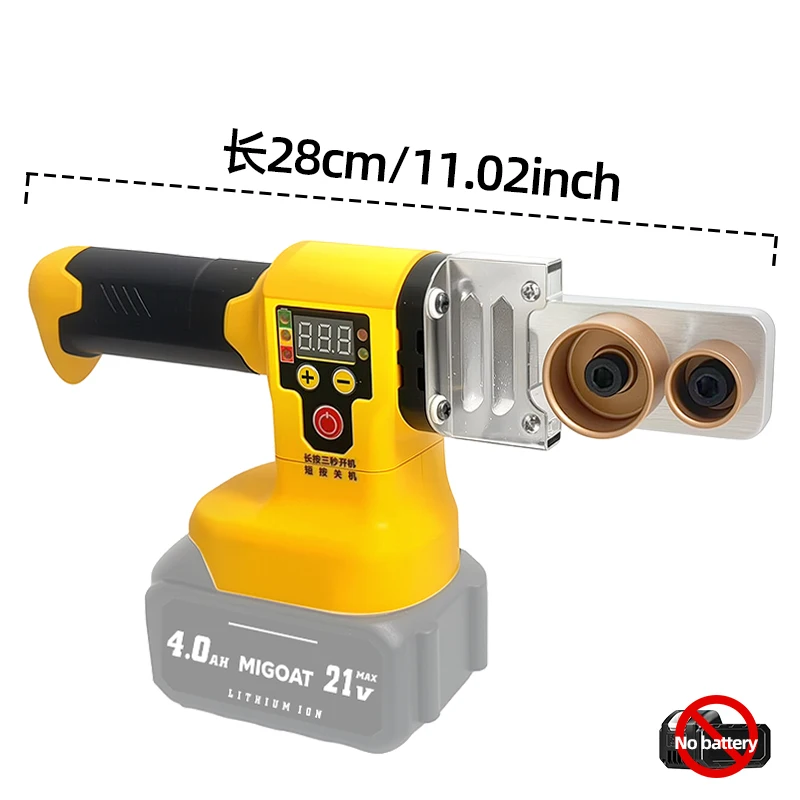 MIGOAT Cordless Plastic Welder, Portable PPR Pipe Fusion Tool, Constant Temperature Heating System for Makita 20V Battery