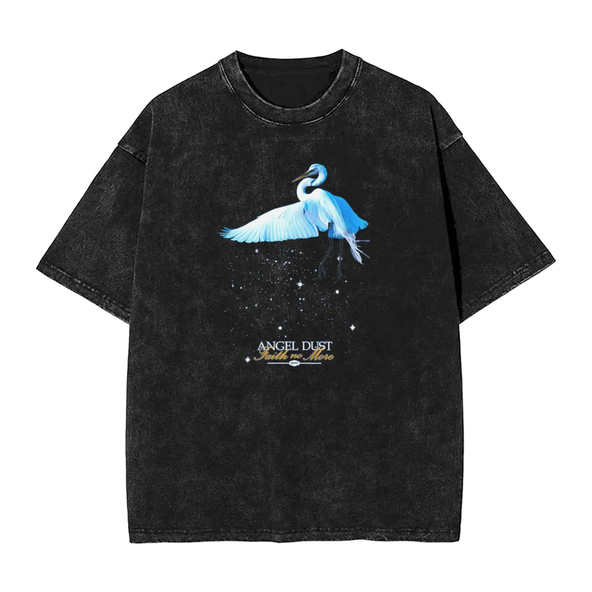 Vintage Washed T-Shirt Faith No More Band Cotton T Shirts New Angel Dust Hippie Tshirt for Men Summer Awesome Print Top Tees