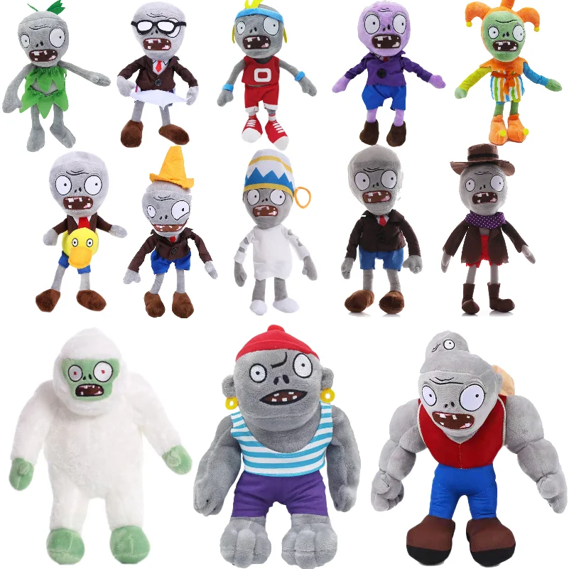 Pflanzen gegen Zombies Plüschtiere gigantisch Zombie Yeti PVZ Hüte Piraten Ente Zombies Stofftiere ausgestopfte Puppe für Kinder Kinder Geschenke