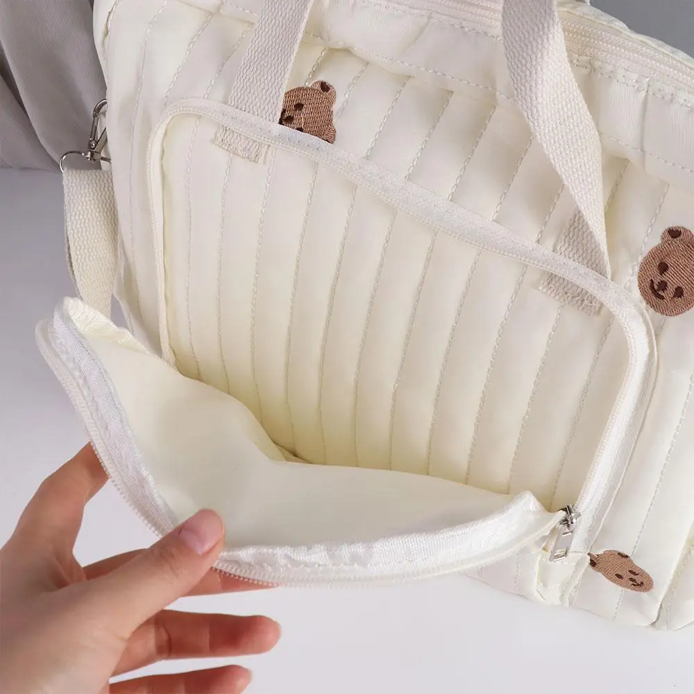 

Multi-function Korean Style Mummy Bag Flower Bear Baby Diaper Organizer Baby Care Storage Large Capacity Women Handbag Outdoor