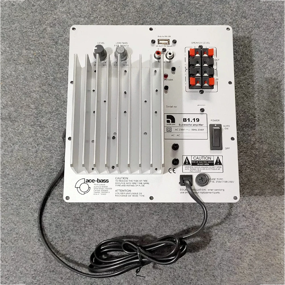 

For AUDIO PRO Subwoofer Amplifier board 200W 12" Panel Size 200x220mm Hole Size 175x195mmx80mm B1.19