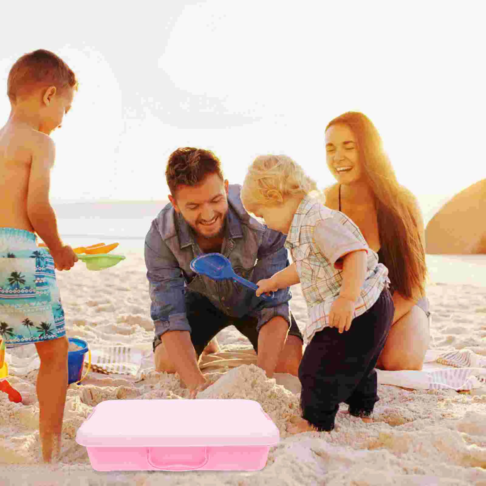 

Sand Table Storage Box Kids Sandbox Portable Tray Toy Activities With Lid Children Outdoor Indoor Tent for Beach