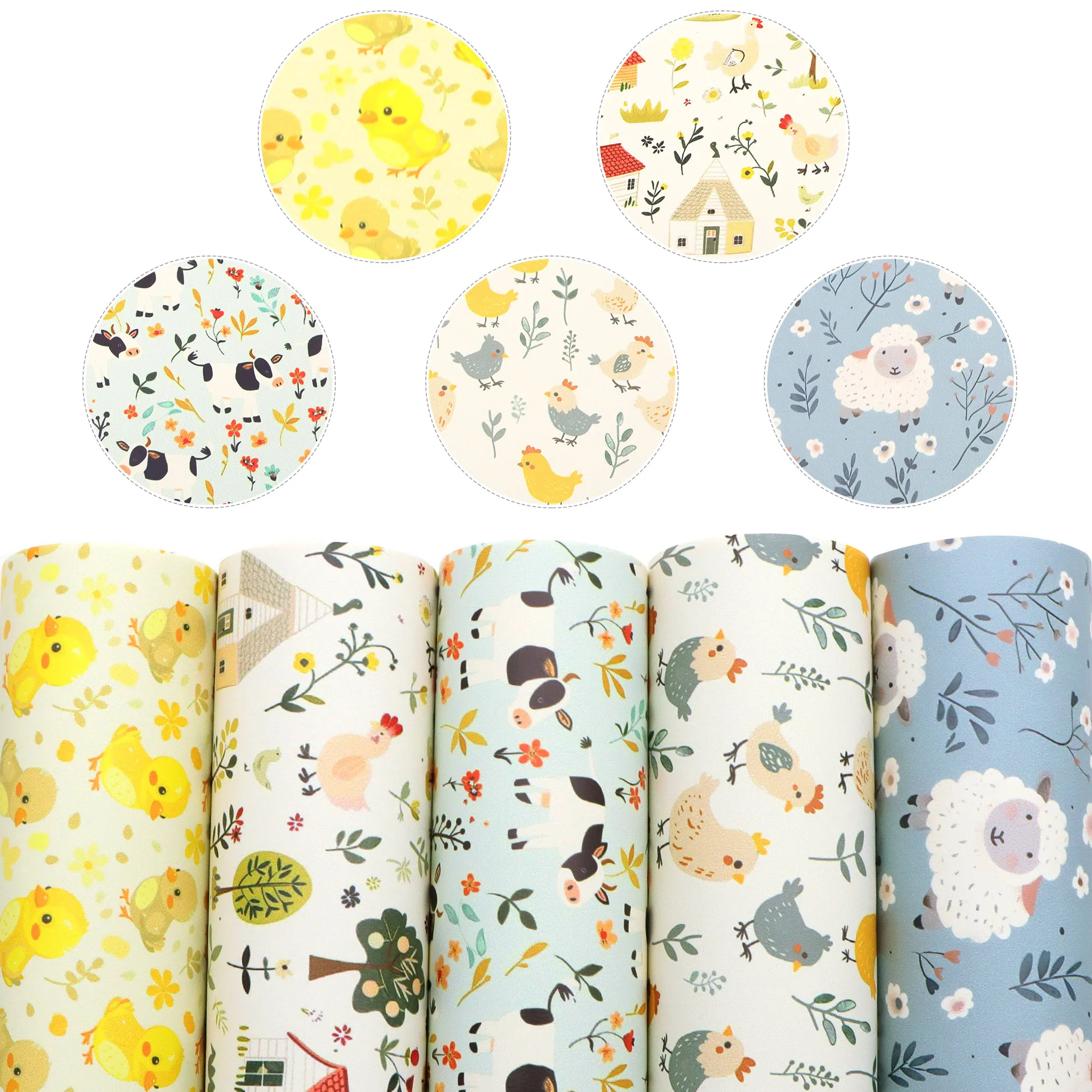 

Animal Series Faux Leather Sets Sheets Printed Synthetic Leather Fabric Smooth Textured for DIY Earrings Hair Bows Crafts