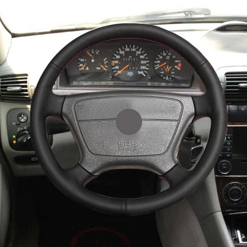 

Hand Braid Car Steering Wheel Cover For Mercedes Benz C-Class W202 CL-Class C140 E-Class W210 Soft Perforated Microfiber Leather