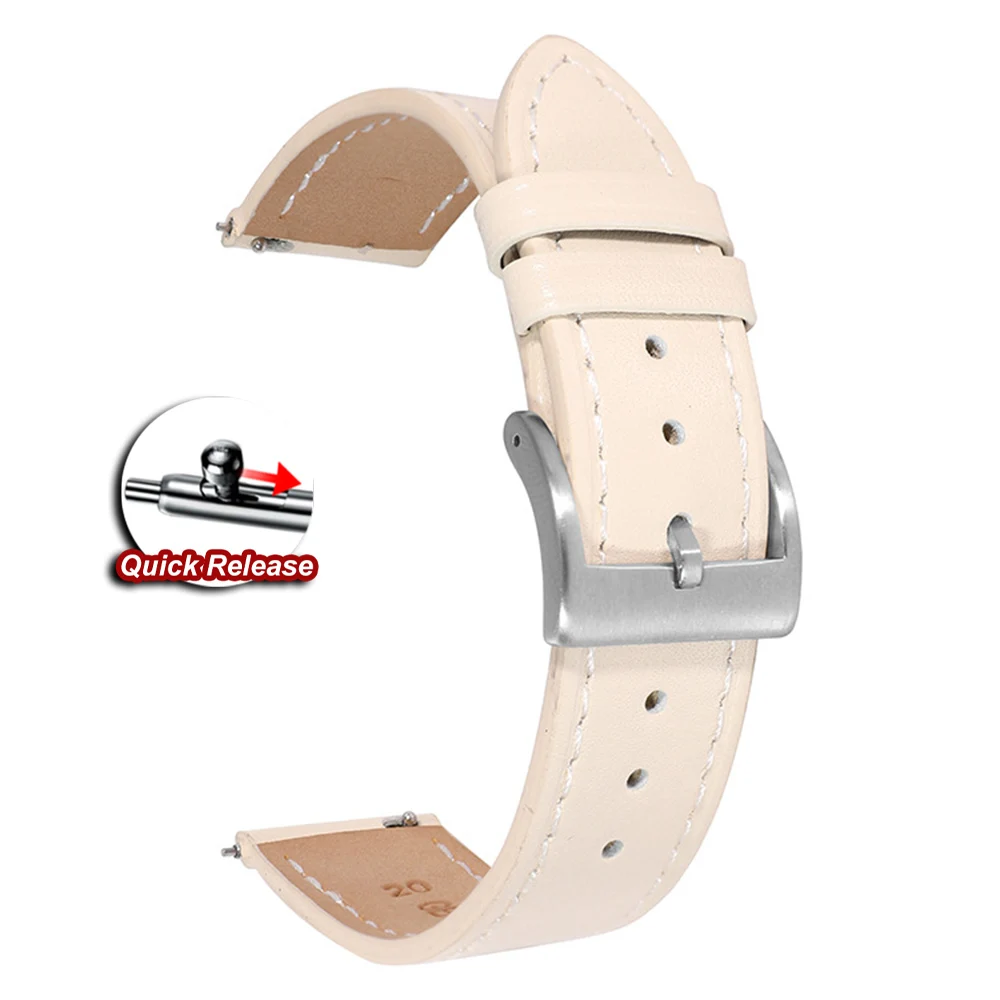 Schnellverschluss Vintage Leder-Uhrenarmband 18mm 20mm 22mm 24mm Genähtes Rindsleder-Armband für Omega Braunes Armband für Seiko