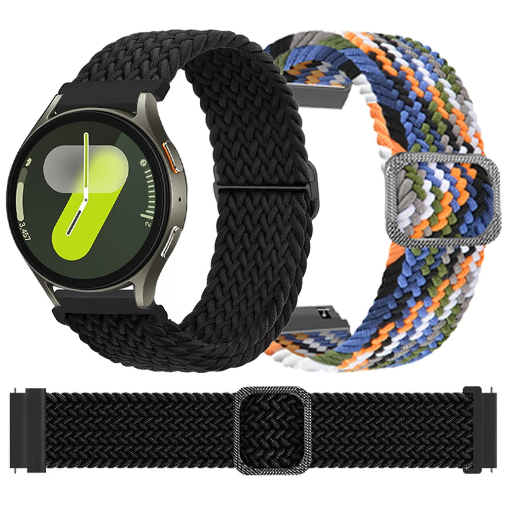 22/20 مللي متر الرياضة النايلون الفرقة لساعة سامسونج جالاكسي 7/FE/6/5/4/الكلاسيكية 40/44 مللي متر 5 برو مضفر حزام غالاكسي ساعة 3 45 مللي متر S3 سوار