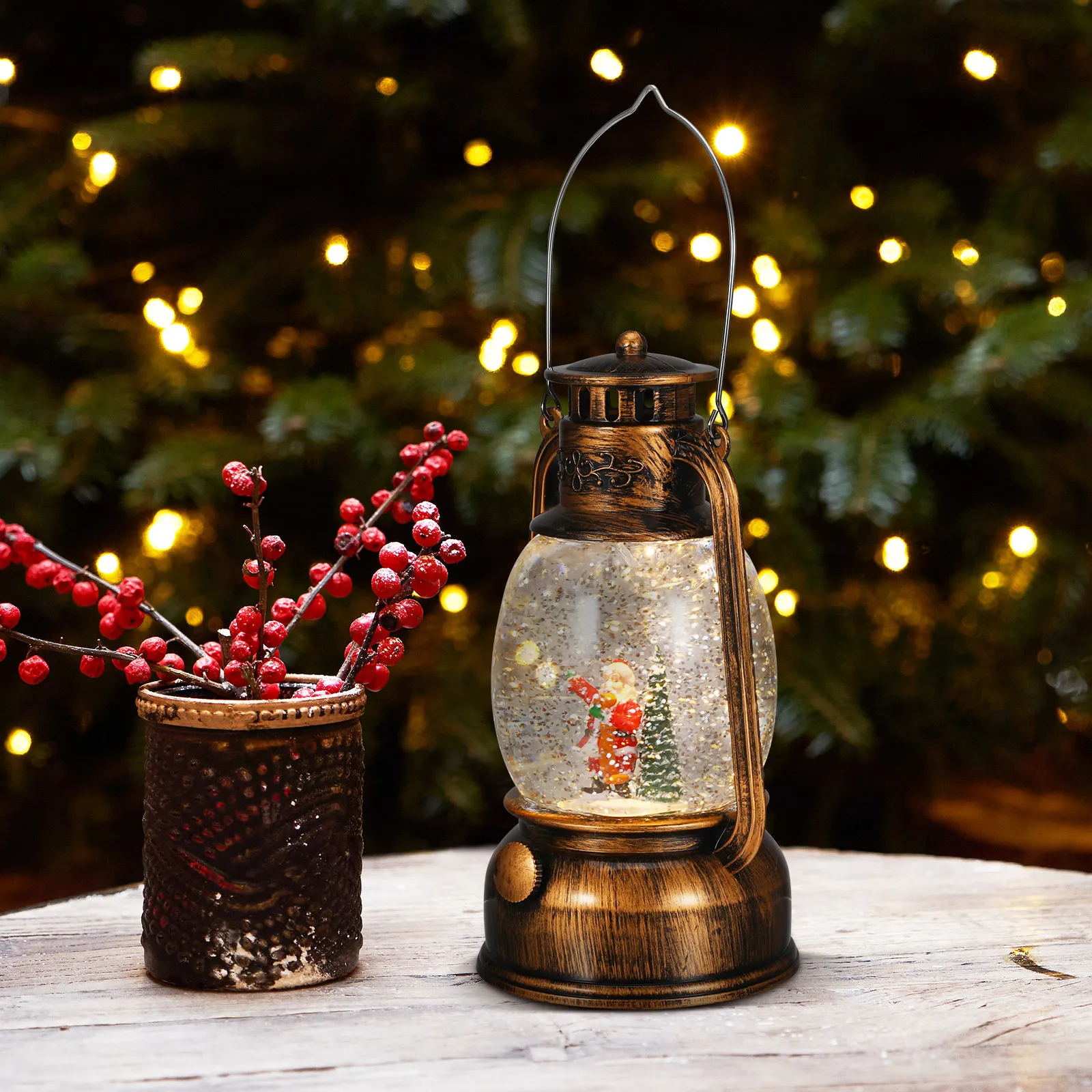 Lentera Bola Salju Natal denga - Snow Globe Musical ulasan dan harga