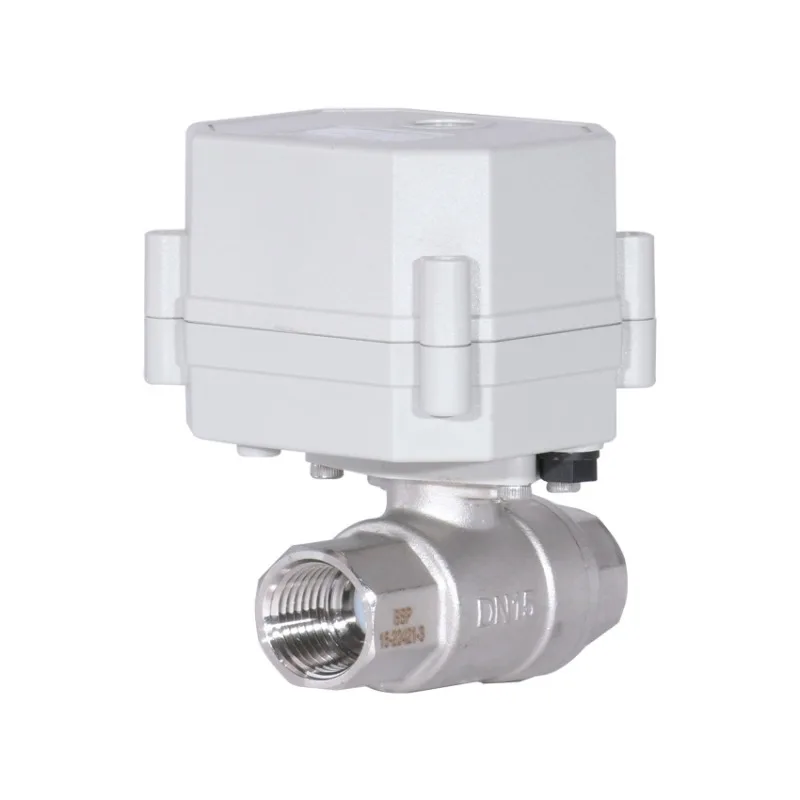 

4 points miniature electric proportional control valve Tonhe stainless steel analog signal proportional control ball valve DN15
