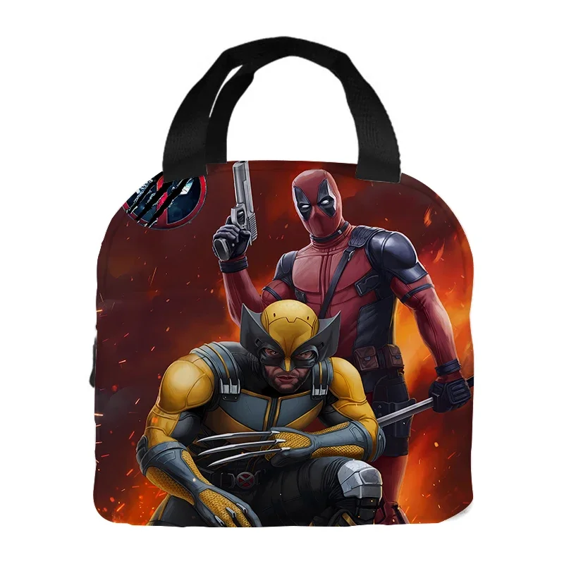 Deadpool Wolverine torba na Lunch izolowana folia aluminiowa pudełko na posiłek przenośny zamek termiczny opakowanie na żywność torebka torba na