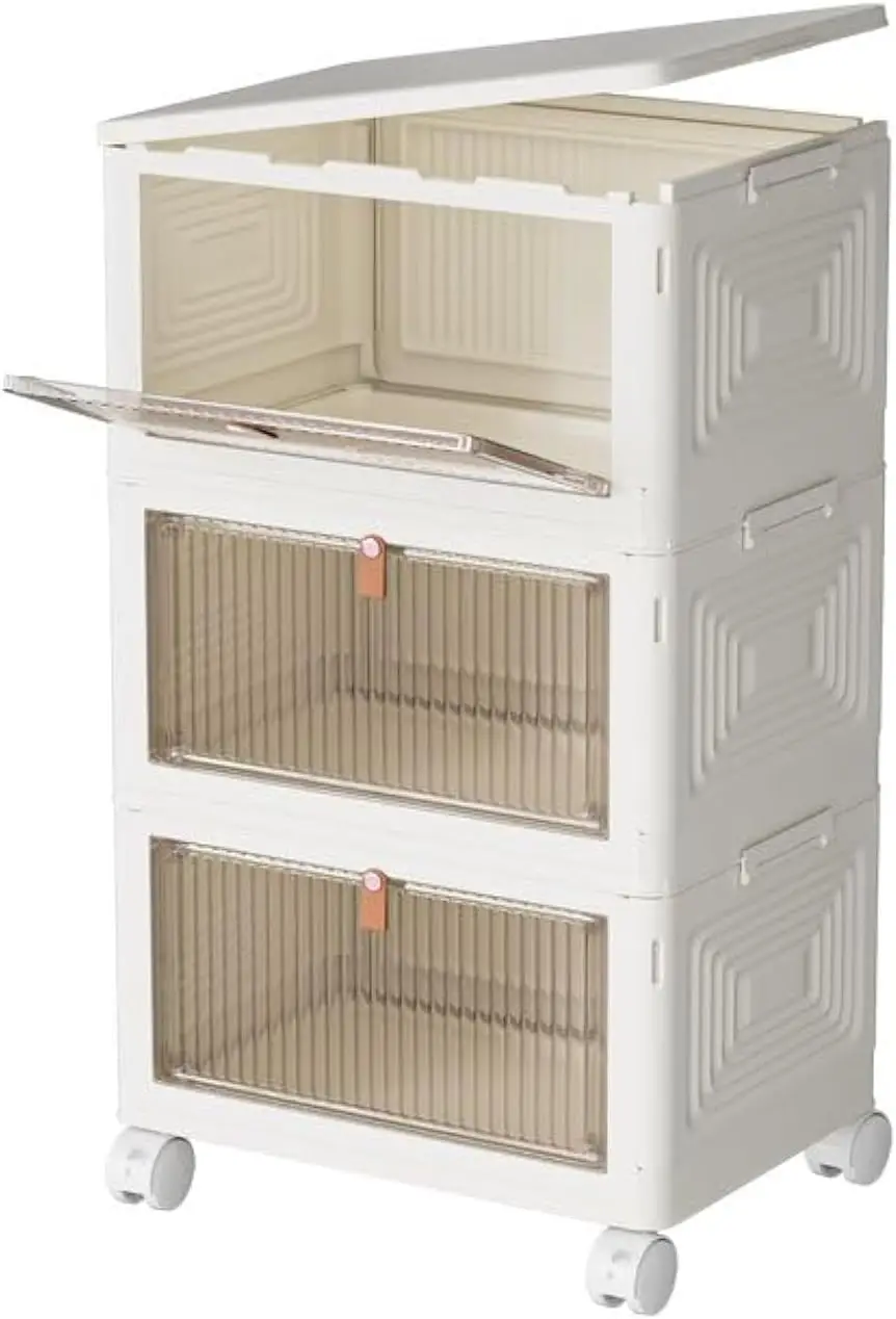 

Штабелируемые пластиковые контейнеры для хранения вещей 23Qt с крышками, складной многофункциональный органайзер для спальни, гостиной, кабинета