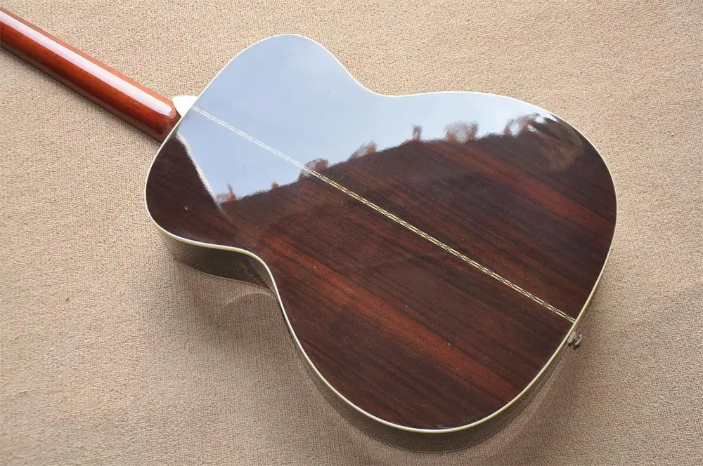 جسم الماهوجني قمة من خشب التنوب الصلب لون الخشب الطبيعي تشطيب D نوع 00028 نموذج توقيع 41 بوصة جيتار صوتي متوفر في المخزون 418 #4