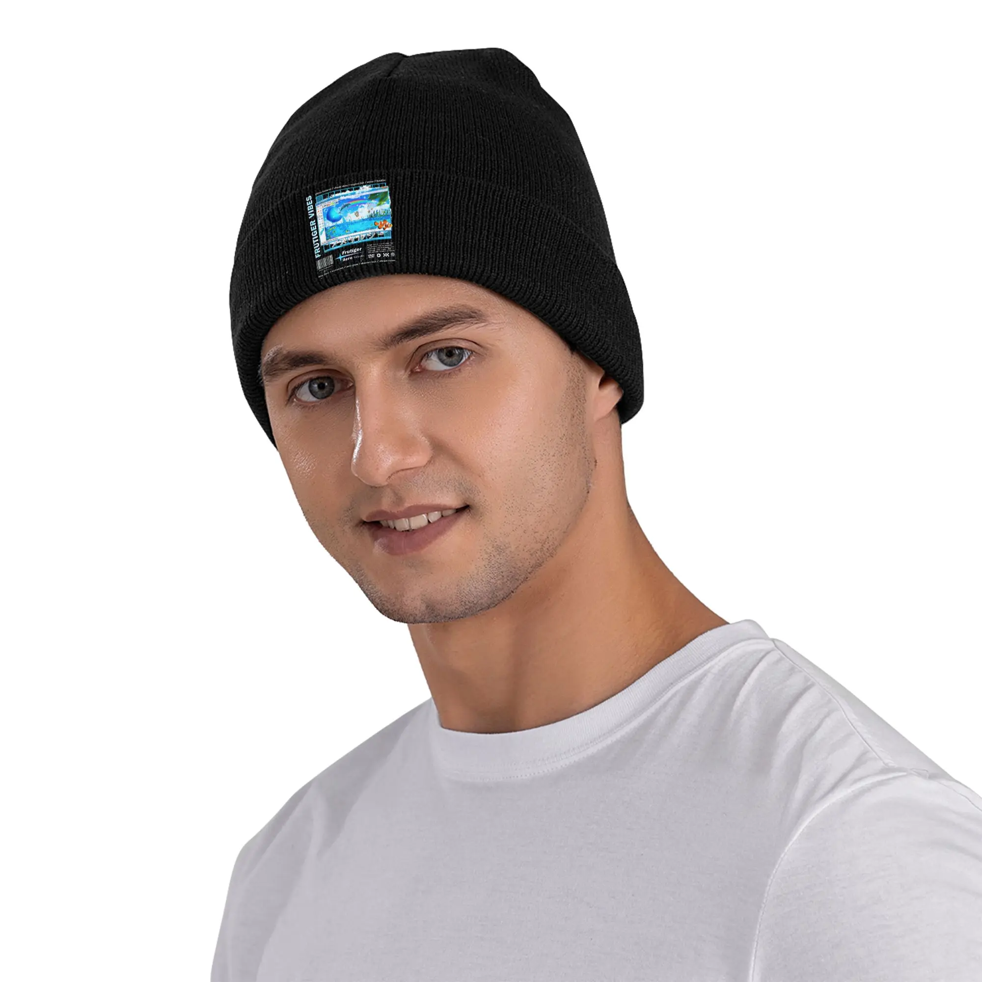 Frutiger Aero colección de moda Frutiger Vibes Bonnet sombreros gorros Otoño Invierno tejido sombrero hombres mujeres Hippie gorro cálido