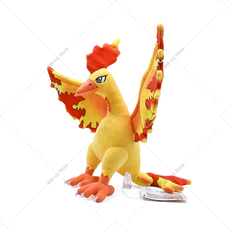 New Pokemon Plush Moltres Bird Cute Peluche Soft Stuffed Doll Pocket Monster Toys Gifts for Kids Birthday Christmas 28CM