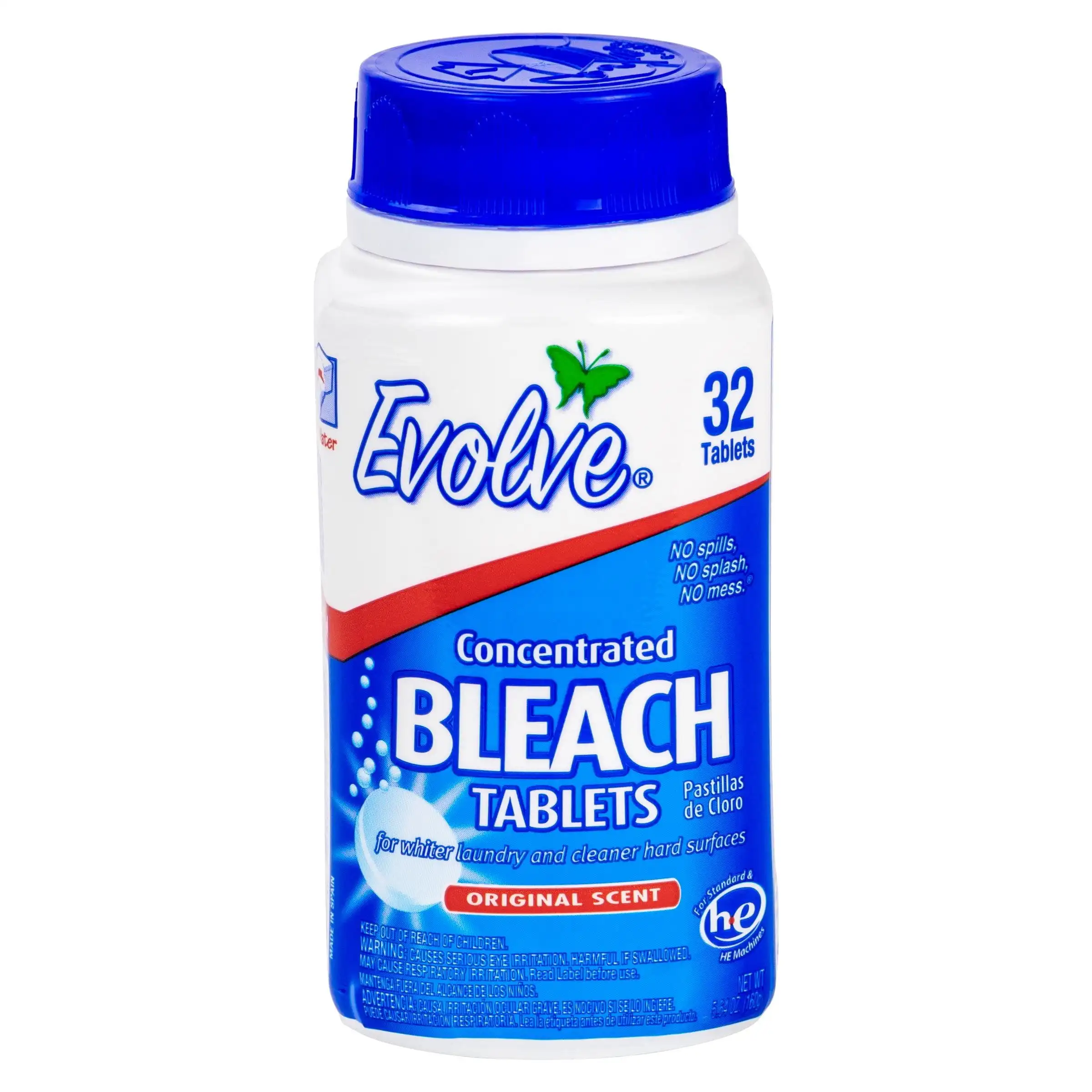 Bleach Tablets, Concentrated, Original Scent, 32 Count (5.64 oz Bottle)