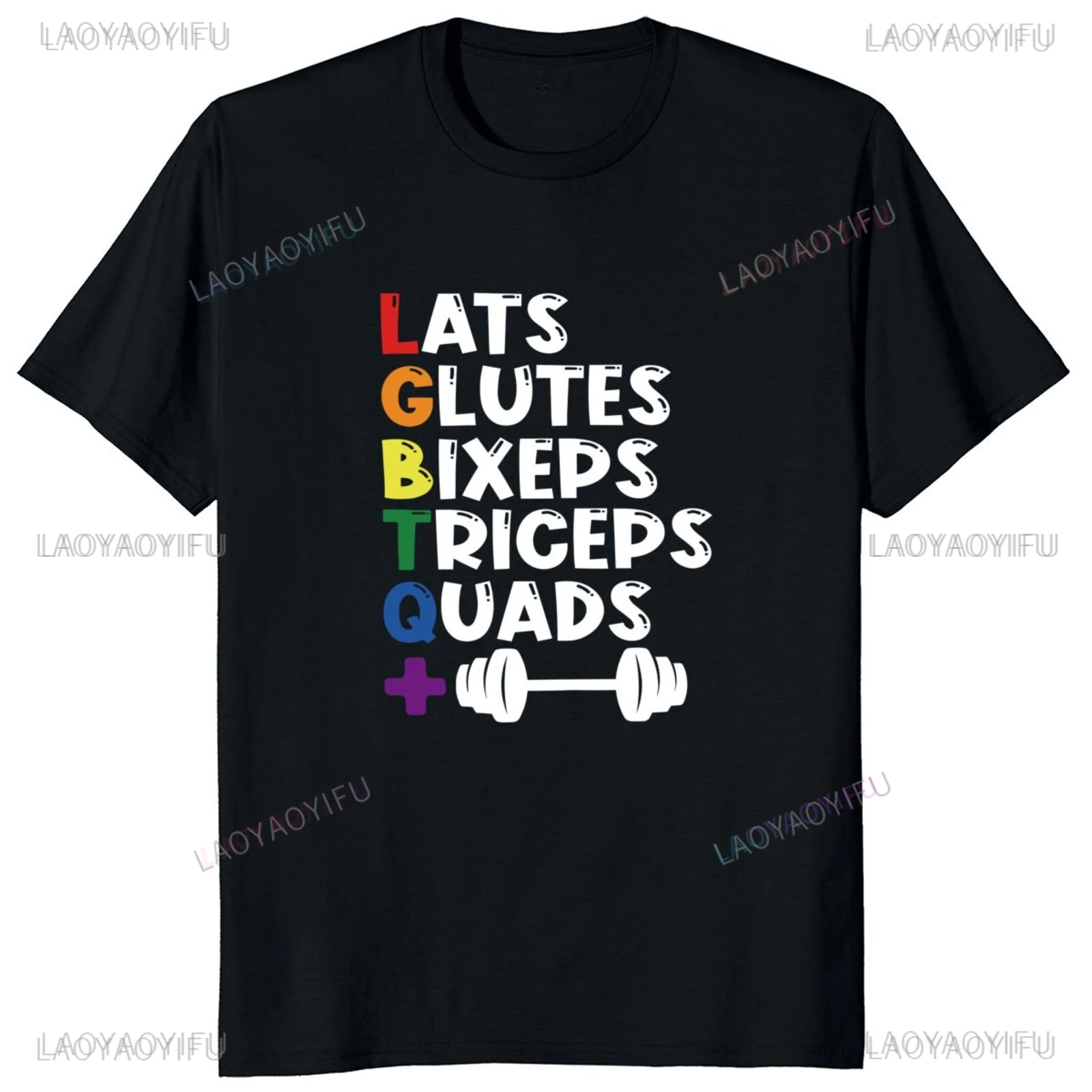 New Arrival LGBTQ Printed Gym T Shirt Last Glutes Biceps Triceps Lgbt Humor Lovers Tee Fashion Casual Harajuku Y2k Man T-shirt