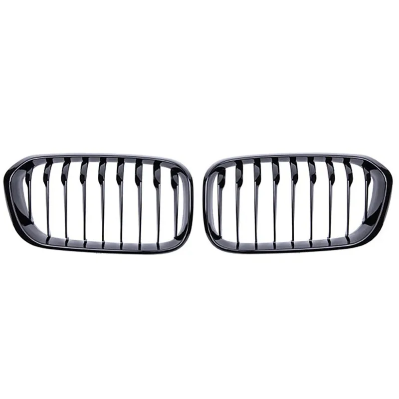 Car Kidney Replacement Front Grill For BMW F20 F21 118i 120i 125i 2015-2018 Racing Grills Gloss Black Grills Auto Accessories