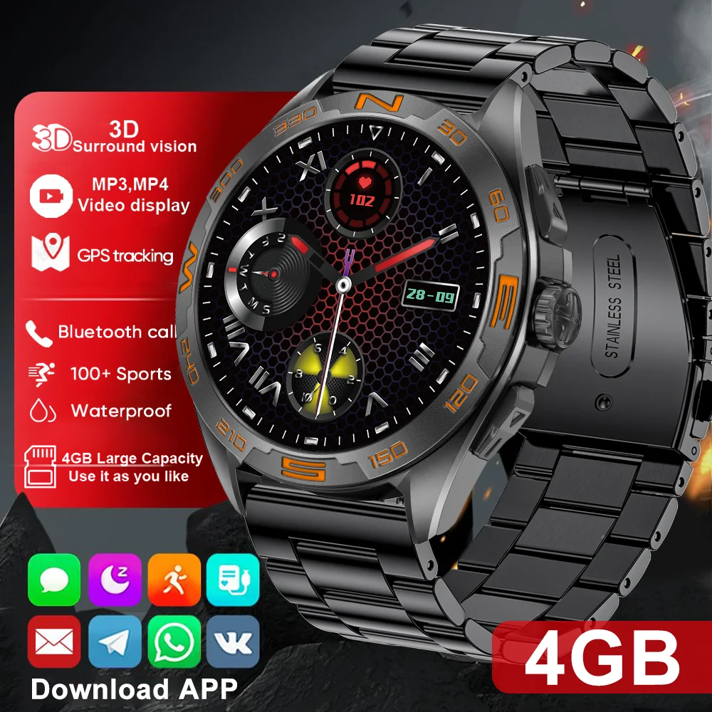 

New Military GPS Outdoor Sport Smart Watch AMOLED IP68 Waterproof Sport Track Monitoring Compass Heart Rate Weather Smartwatch