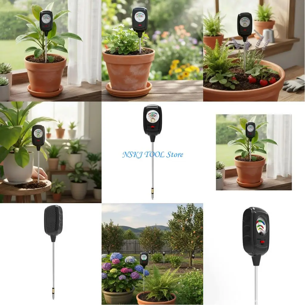 

L8RC Easy Use Square Soil Tester Moisture Nutrient Measurement Gardening Device
