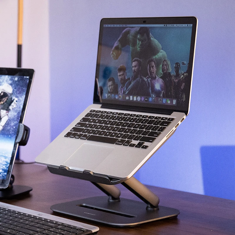 Advanced Laptop Stand Aluminum Alloy Height Adjustable Holder Notebook Cooling Pads for Macbook Air Pro Lenovo Samsung Dell XPS