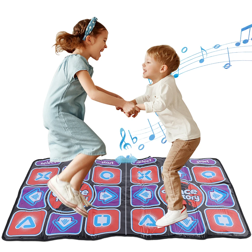 

Танцевальный коврик для двойного пользователя для телевизора, нескользящий соматосенсорный танцевальный коврик, беспроводные музыкальные электронные танцевальные коврики 100, музыка 60, сенсорная игра