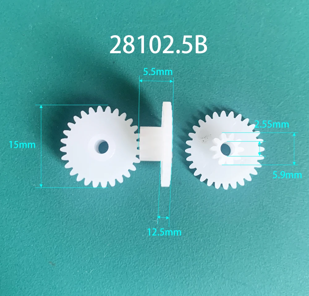 28102.5A 28102.5B 0.5M Double Layer Gear Module 0.5 28 Teeth + 10 Tooth Plastic Gears Transmission Unit Accessories 10pcs/lot