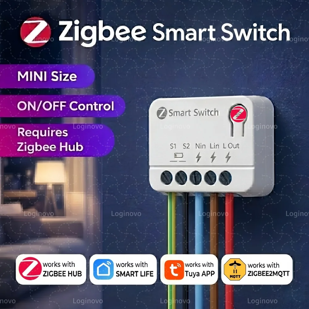 Tuya ZigBee Switch Module Extreme 1/2/3CH Smart Home DIY Relay Breaker 110V 220V Works with Smart Life 2MQTT Alexa Google Home