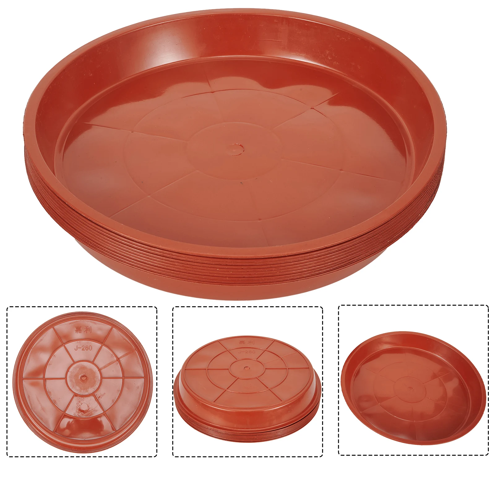 Red Water Tray Base Saucer Yard 10pcs Heavy Duty Kit Outdoor Living Plant Plant Pot Plastic Set Flowers Garden High quailty New