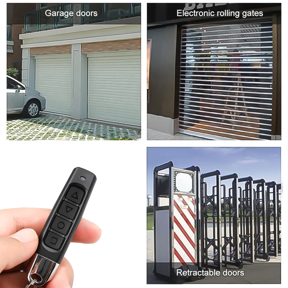 433mhz Wireless Remote Control 433.92Mhz Receiver Module RF Transmitter Electric Cloning Gate Garage Door with Keychain for Home