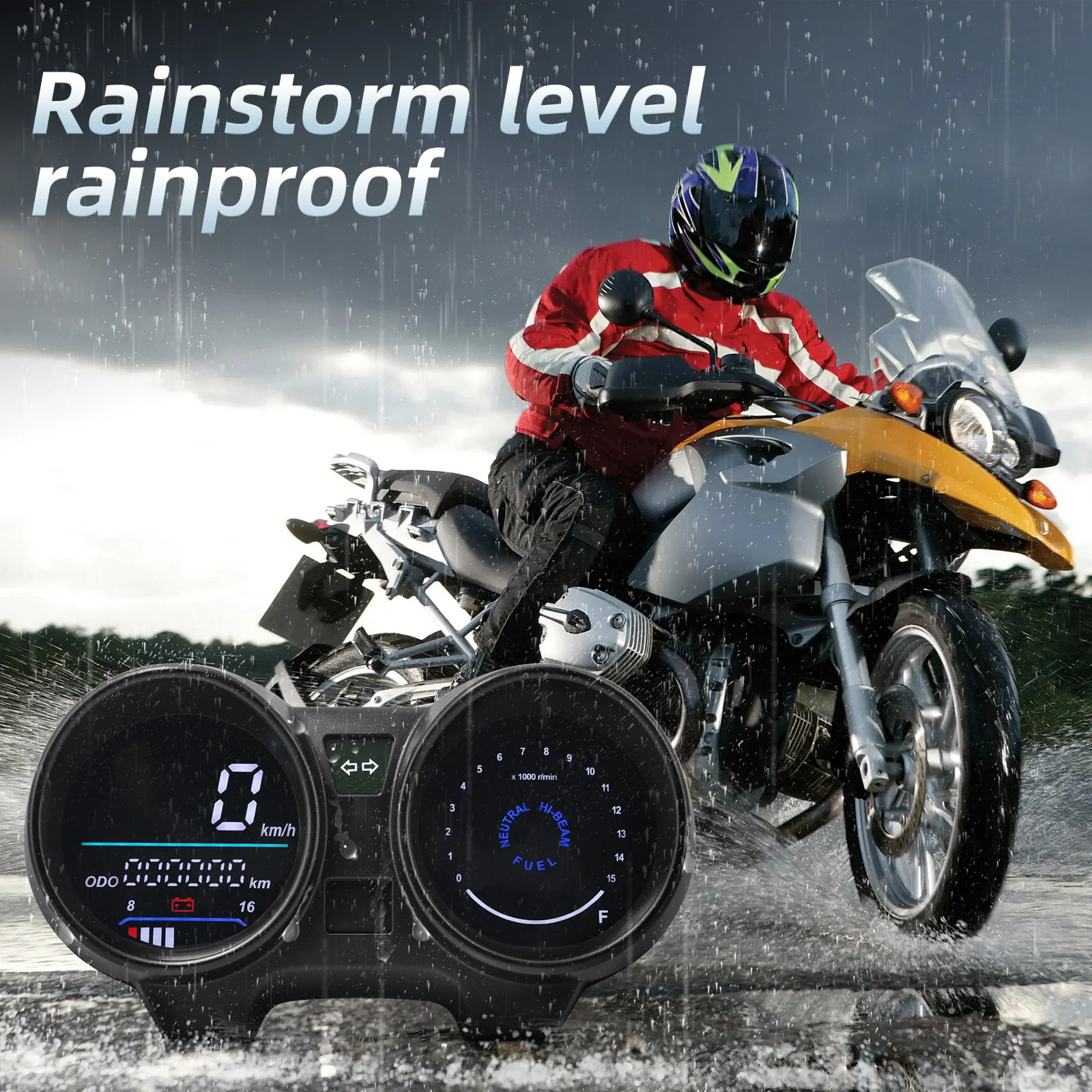Digital Motorcycle Speedometer MPH km/h Meter Assembly Speedometer Odometer Gauge Gear Indicator Instrument For Suzuki GN 125