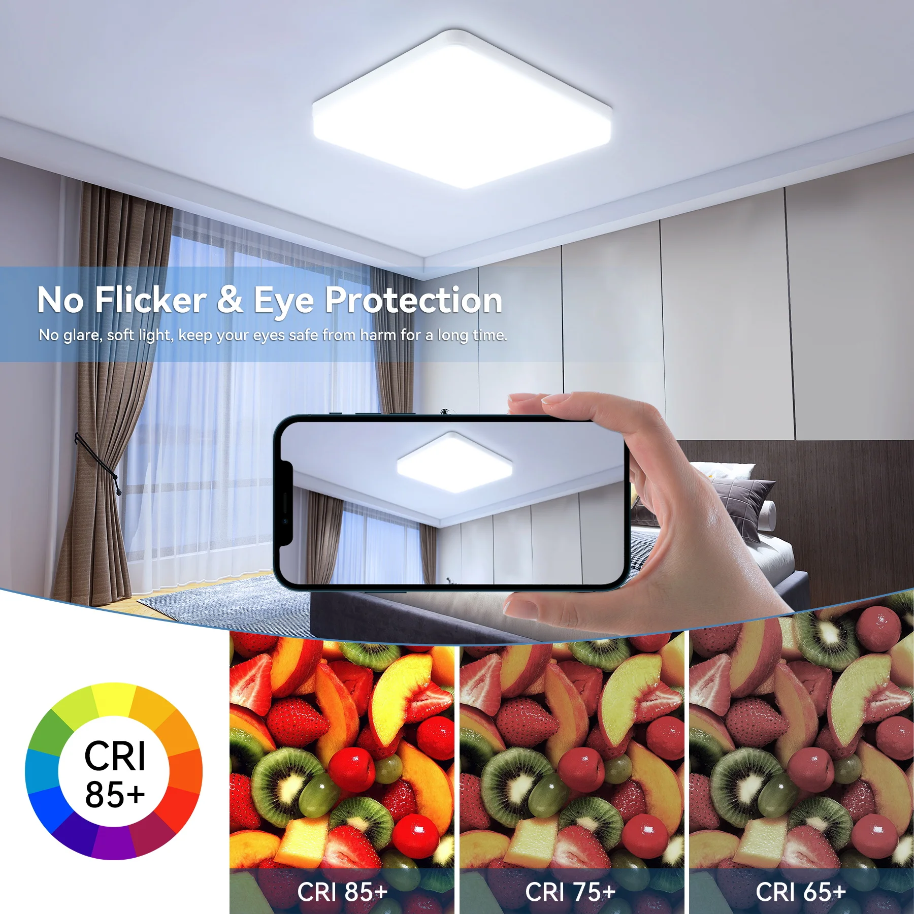 Modern LED Ceiling Light Waterproof Dustproof Three Proof Light Ultra Thin Panel lamp Indoor for Bedroom Bathroom Ceiling Light