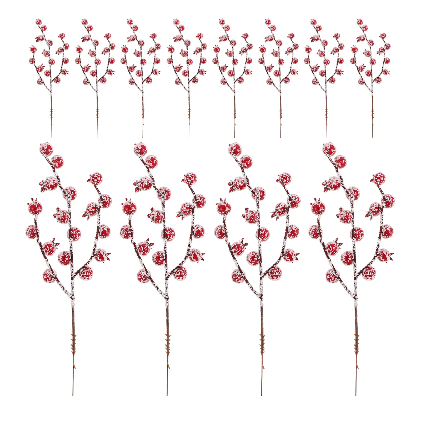 

12Pcs Faux Red Berries Christmas Tree Sprays Frosted Berry Stems Holiday Floral Picks Wreath Garland Fake Berries
