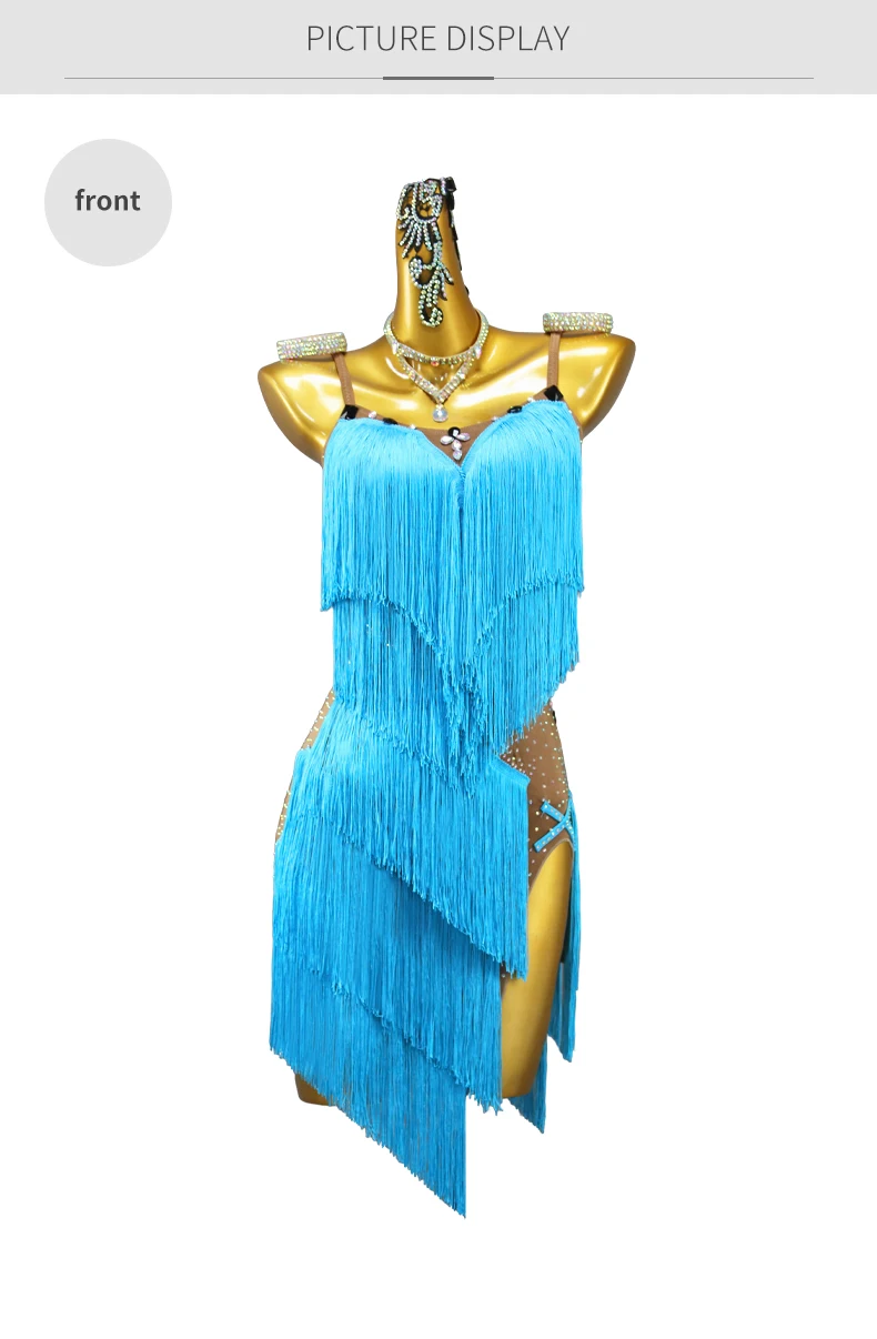 Damen-Kleid Karnevalskostüm Mädchen Sexy Ballsaal-Tanz-Wettbewerb Lateinamerikanische Kleidung Elegantes Bühnen-Abschlussball-Outfit 2026 Party-Auftrittsanzug – Detail 8