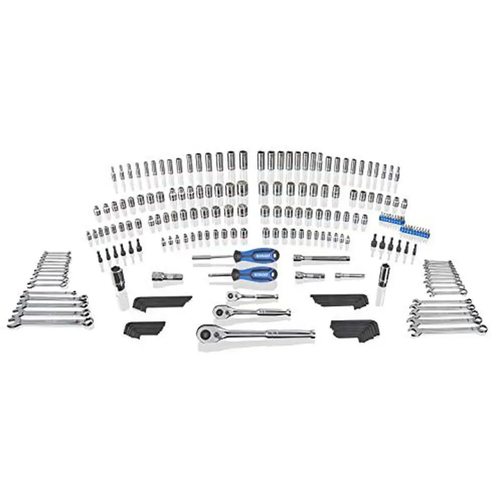 Conjunto de ferramentas mecânicas 227 peças caixa padrão métrica 86756 metal nova caixa kit chaves bits