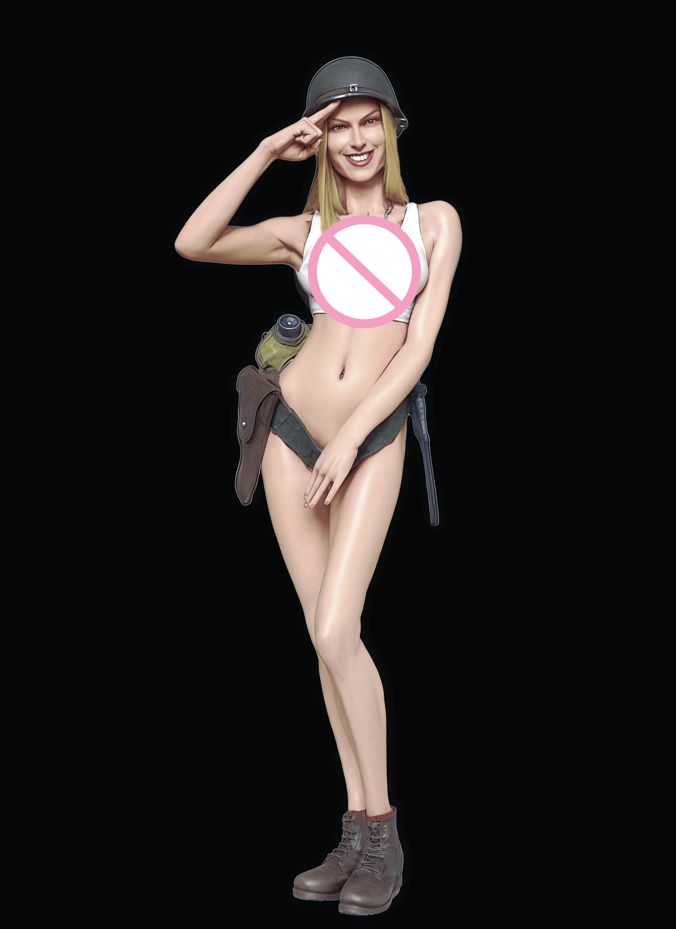 

Комплект модели из литой смолы 200 мм, GK, модель из смолы американского женского солдата, неокрашенная модель игрушки