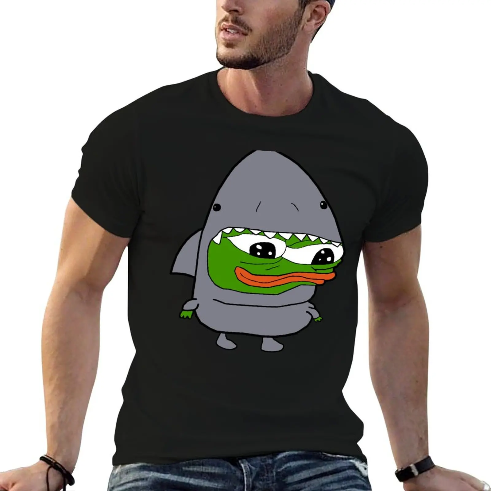 

Pepe Cute Shark Apu T-Shirt t shirts for man graphic funny t shirt man plain T-Shirt