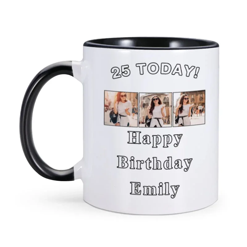 New Birthday Party Mug Gift Formulation Photo Coffee Cup Tea Cup Ceramic Mug Spot Multicolor Mug