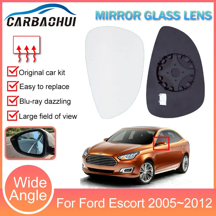 1Pc Side Wing Heated Rearview Warming Mirror Glass Lens Replacement Car Rear Mirror Car Accessories For Ford Escort 2005~2012